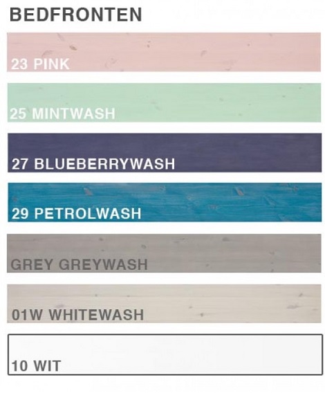 Lifetime bedfront kleur wit,pink.bleuberry,petrol,grey,whitewash